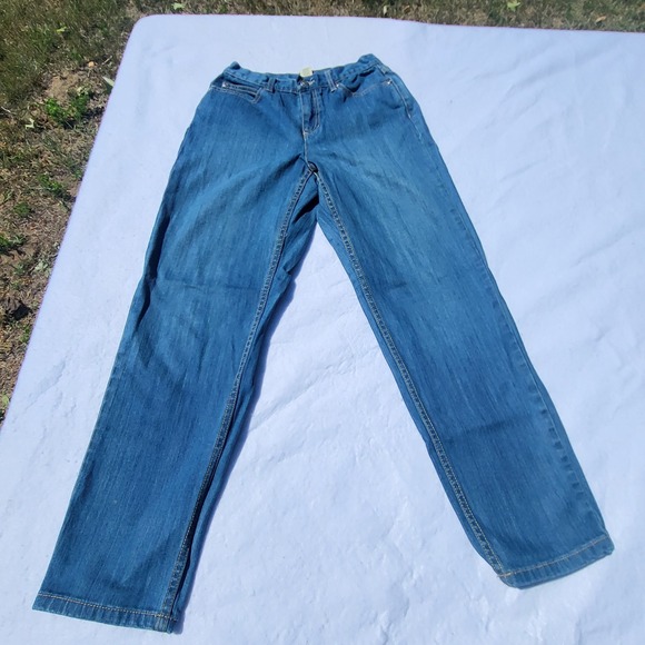 Liz Claiborne Denim - Liz Claiborne Jeans Classic Petite 4 Regular Medium Wash Straight Leg Denim